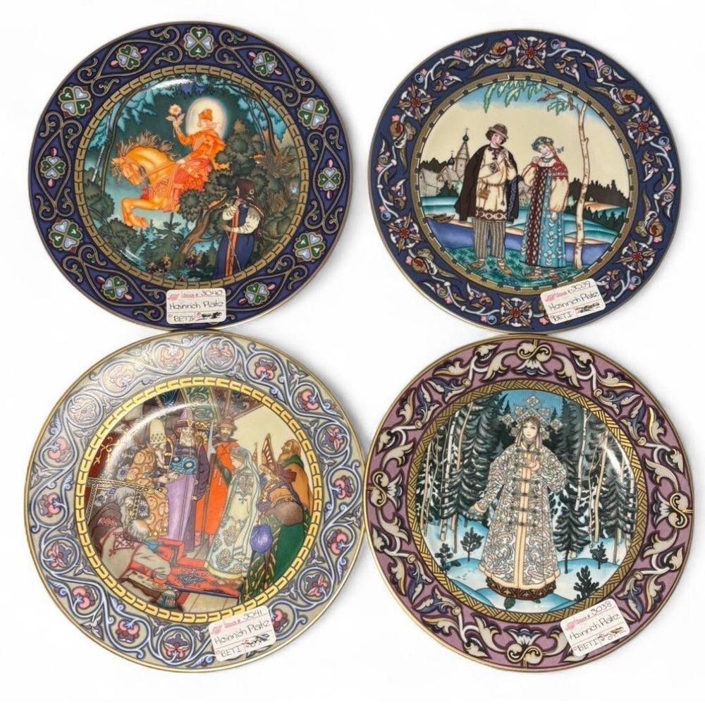 Villeroy & Boch Heinrich Russian Fairy Tales Platesβ Boris Zvorykin Set of 4
